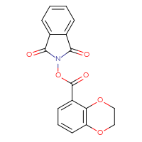 Chemical structure of 1,3-dioxo-2,3-dihydro-1H-isoindol-2-yl 2,3-dihydro-1,4-benzodioxine-5-carboxylate - CSSB00133015214