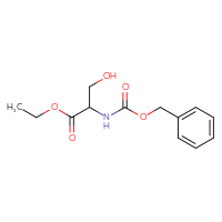Chemical structure of ethyl 2-{[(benzyloxy)carbonyl]amino}-3-hydroxypropanoate - CSSB00038497579