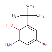 Chemical structure of 2-amino-4-bromo-6-tert-butylphenol - CSSB00000708334