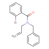 Chemical structure of N-benzyl-2-bromo-N-(prop-2-en-1-yl)benzamide - CSSB00109410688