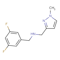Chemical structure of [(3,5-difluorophenyl)methyl][(1-methyl-1H-pyrazol-3-yl)methyl]amine - CSSB00008055361