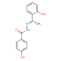 Chemical structure of 4-hydroxy-N'-[1-(2-hydroxyphenyl)ethylidene]benzohydrazide - CSSB00103902640