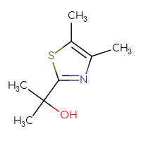 Chemical structure of 2-(4,5-dimethyl-1,3-thiazol-2-yl)propan-2-ol - CSSB00010942430