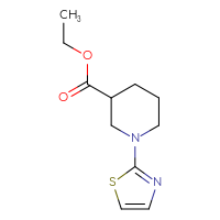 Chemical structure of ethyl 1-(1,3-thiazol-2-yl)piperidine-3-carboxylate - CSSB00000197388
