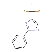 Chemical structure of 2-phenyl-4-(trifluoromethyl)-1H-imidazole - CSSB00010221216