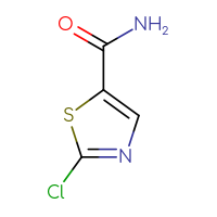 Chemical structure of 2-chloro-1,3-thiazole-5-carboxamide - CSSB00009983691