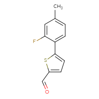 Chemical structure of 5-(2-fluoro-4-methylphenyl)thiophene-2-carbaldehyde - CSSB00011265034