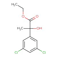 Chemical structure of ethyl 2-(3,5-dichlorophenyl)-2-hydroxypropanoate - CSSB00010131140