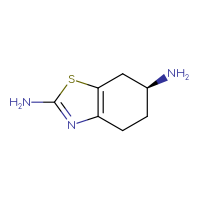 Chemical structure of (6S)-4,5,6,7-tetrahydro-1,3-benzothiazole-2,6-diamine - CSSB00000729941