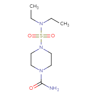 Chemical structure of 4-(diethylsulfamoyl)piperazine-1-carboxamide - CSSB01998911099