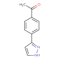 Chemical structure of 1-[4-(1H-pyrazol-3-yl)phenyl]ethan-1-one - CSSB00102676655