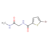 Chemical structure of 2-[(5-bromothiophen-2-yl)formamido]-N-methylacetamide - CSSB00000175762