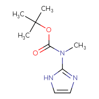 Chemical structure of tert-butyl N-(1H-imidazol-2-yl)-N-methylcarbamate - CSSB00016177342