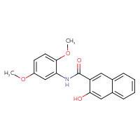 Chemical structure of N-(2,5-dimethoxyphenyl)-3-hydroxynaphthalene-2-carboxamide - CSSB00020627800