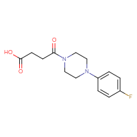 Chemical structure of 4-[4-(4-fluorophenyl)piperazin-1-yl]-4-oxobutanoic acid - CSSB00020591932