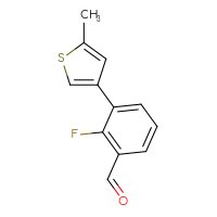 Chemical structure of 2-fluoro-3-(5-methylthiophen-3-yl)benzaldehyde - CSSB00016211766