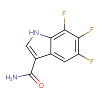 Chemical structure of 5,6,7-trifluoro-1H-indole-3-carboxamide - CSSB21043404032