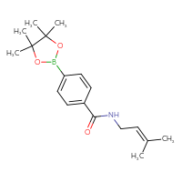 Chemical structure of N-(3-methylbut-2-en-1-yl)-4-(4,4,5,5-tetramethyl-1,3,2-dioxaborolan-2-yl)benzamide - CSSB02522231839