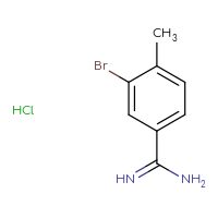 Chemical structure of 3-bromo-4-methylbenzene-1-carboximidamide hydrochloride - CSSB00103148353