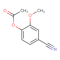 Chemical structure of 4-cyano-2-methoxyphenyl acetate - CSSB00000001359