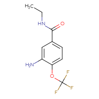 Chemical structure of 3-amino-N-ethyl-4-(trifluoromethoxy)benzamide - CSSB00002133592