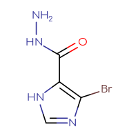 Chemical structure of 4-bromo-1H-imidazole-5-carbohydrazide - CSSB21151596885
