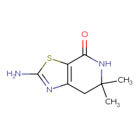 Chemical structure of 2-amino-6,6-dimethyl-4H,5H,6H,7H-[1,3]thiazolo[5,4-c]pyridin-4-one - CSSB00009964774