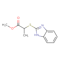 Chemical structure of methyl 2-(1H-1,3-benzodiazol-2-ylsulfanyl)propanoate - CSSB00000171567