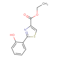 Chemical structure of ethyl 2-(2-hydroxyphenyl)-1,3-thiazole-4-carboxylate - CSSB00045494128