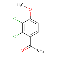 Chemical structure of 1-(2,3-dichloro-4-methoxyphenyl)ethan-1-one - CSSB00010899897
