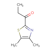 Chemical structure of 1-(4,5-dimethyl-1,3-thiazol-2-yl)propan-1-one - CSSB00102738560