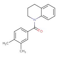 Chemical structure of 1-(3,4-dimethylbenzoyl)-1,2,3,4-tetrahydroquinoline - CSSB00046166461