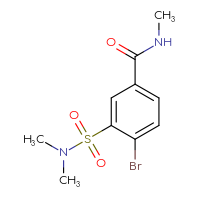 Chemical structure of 4-bromo-3-(dimethylsulfamoyl)-N-methylbenzamide - CSSB00103396995