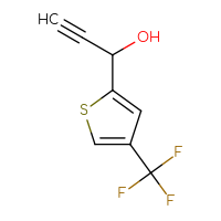 Chemical structure of 1-[4-(trifluoromethyl)thiophen-2-yl]prop-2-yn-1-ol - CSSB00154367536