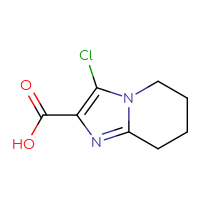 Chemical structure of 3-chloro-5H,6H,7H,8H-imidazo[1,2-a]pyridine-2-carboxylic acid - CSSB00010913621