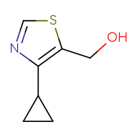 Chemical structure of (4-cyclopropyl-1,3-thiazol-5-yl)methanol - CSSB00021430693