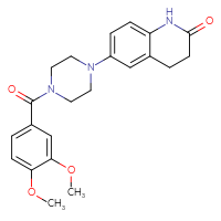 Chemical structure of 6-[4-(3,4-dimethoxybenzoyl)piperazin-1-yl]-1,2,3,4-tetrahydroquinolin-2-one - CSSB00000045006