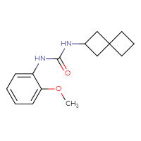Chemical structure of 1-(2-methoxyphenyl)-3-{spiro[3.3]heptan-2-yl}urea - CSSB00101409706