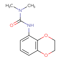 Chemical structure of 1-(2,3-dihydro-1,4-benzodioxin-5-yl)-3,3-dimethylurea - CSSB06963393382