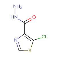 Chemical structure of 5-chloro-1,3-thiazole-4-carbohydrazide - CSSB15009155348