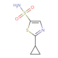 Chemical structure of 2-cyclopropyl-1,3-thiazole-5-sulfonamide - CSSB00018357433