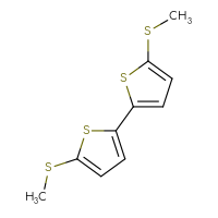 Chemical structure of 5,5'-bis(methylsulfanyl)-2,2'-bithiophene - CSSB21103687605