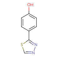 Chemical structure of 4-(1,3,4-thiadiazol-2-yl)phenol - CSSB00000725038
