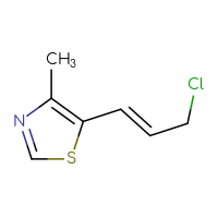 Chemical structure of 5-[(1E)-3-chloroprop-1-en-1-yl]-4-methyl-1,3-thiazole - CSSB00135452073