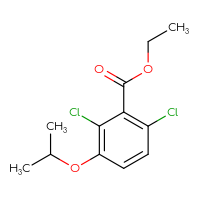 Chemical structure of ethyl 2,6-dichloro-3-(propan-2-yloxy)benzoate - CSSB06645076907