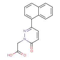 Chemical structure of 2-[3-(naphthalen-1-yl)-6-oxo-1,6-dihydropyridazin-1-yl]acetic acid - CSSB00020592183