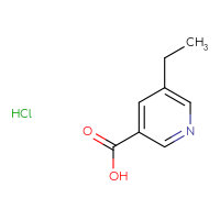 Chemical structure of 5-ethylpyridine-3-carboxylic acid hydrochloride - CSSB06744473680