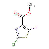 Chemical structure of methyl 2-chloro-5-iodo-1,3-thiazole-4-carboxylate - CSSB00010988338
