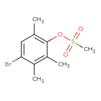 Chemical structure of 4-bromo-2,3,6-trimethylphenyl methanesulfonate - CSSB20665643870