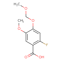 Chemical structure of 2-fluoro-5-methoxy-4-(methoxymethoxy)benzoic acid - CSSB06835378279